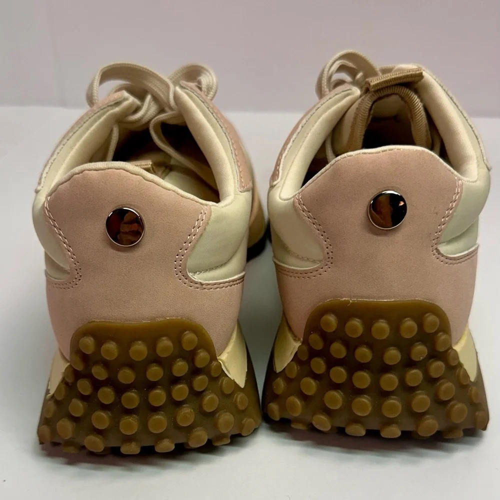Women's Pink and Cream Sneakers size 8.5 memory foam